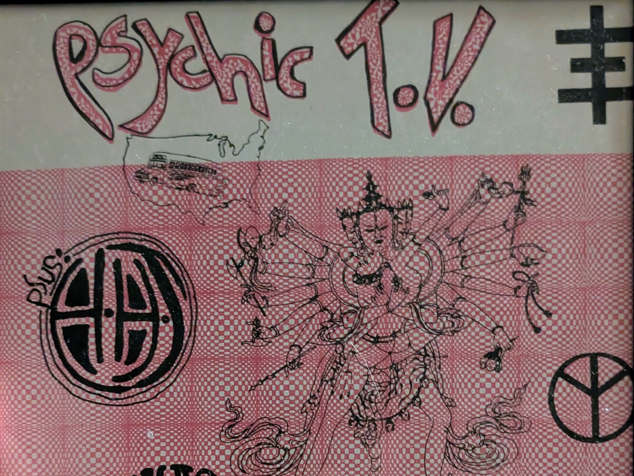 A concert flyer for the band Psychic TV for a show in Denver, CO, at an indeterminate date.